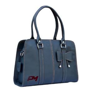 BLUE LEATHER HANDBAG