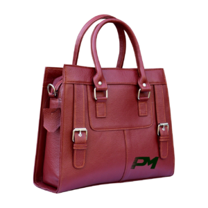 LIGHT MAROON LEATHER HANDBAG